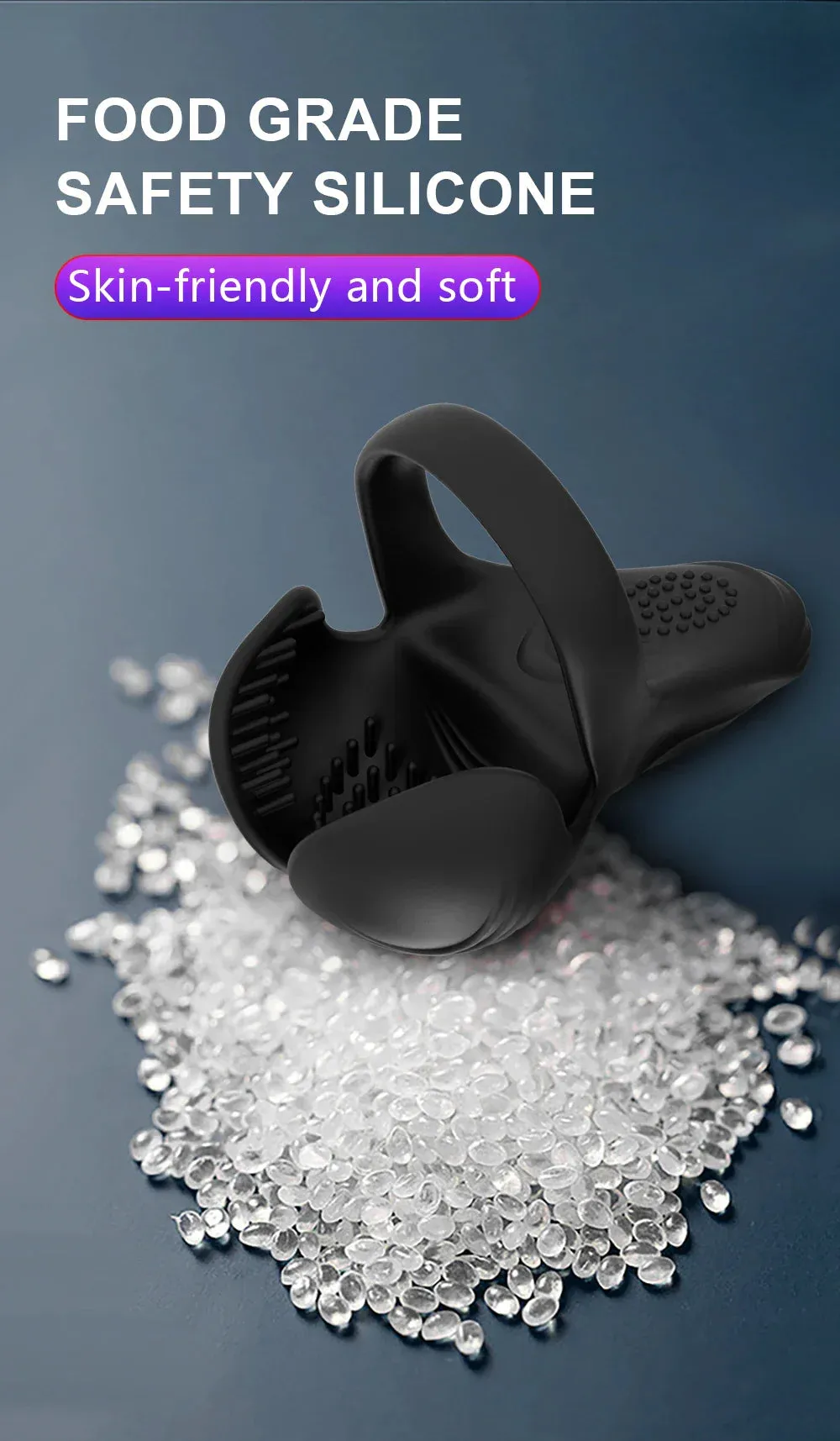 3 in 1 Men Vibrator Penis Perineum Silicone Rings Testicle Trainer Scrotum Stimulator Massager Cockring