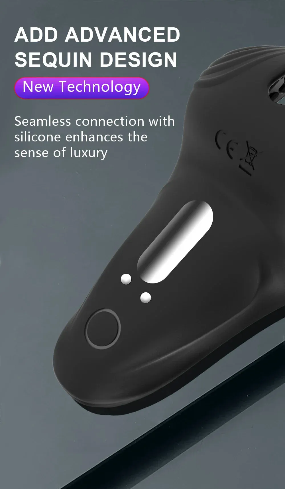 3 in 1 Men Vibrator Penis Perineum Silicone Rings Testicle Trainer Scrotum Stimulator Massager Cockring