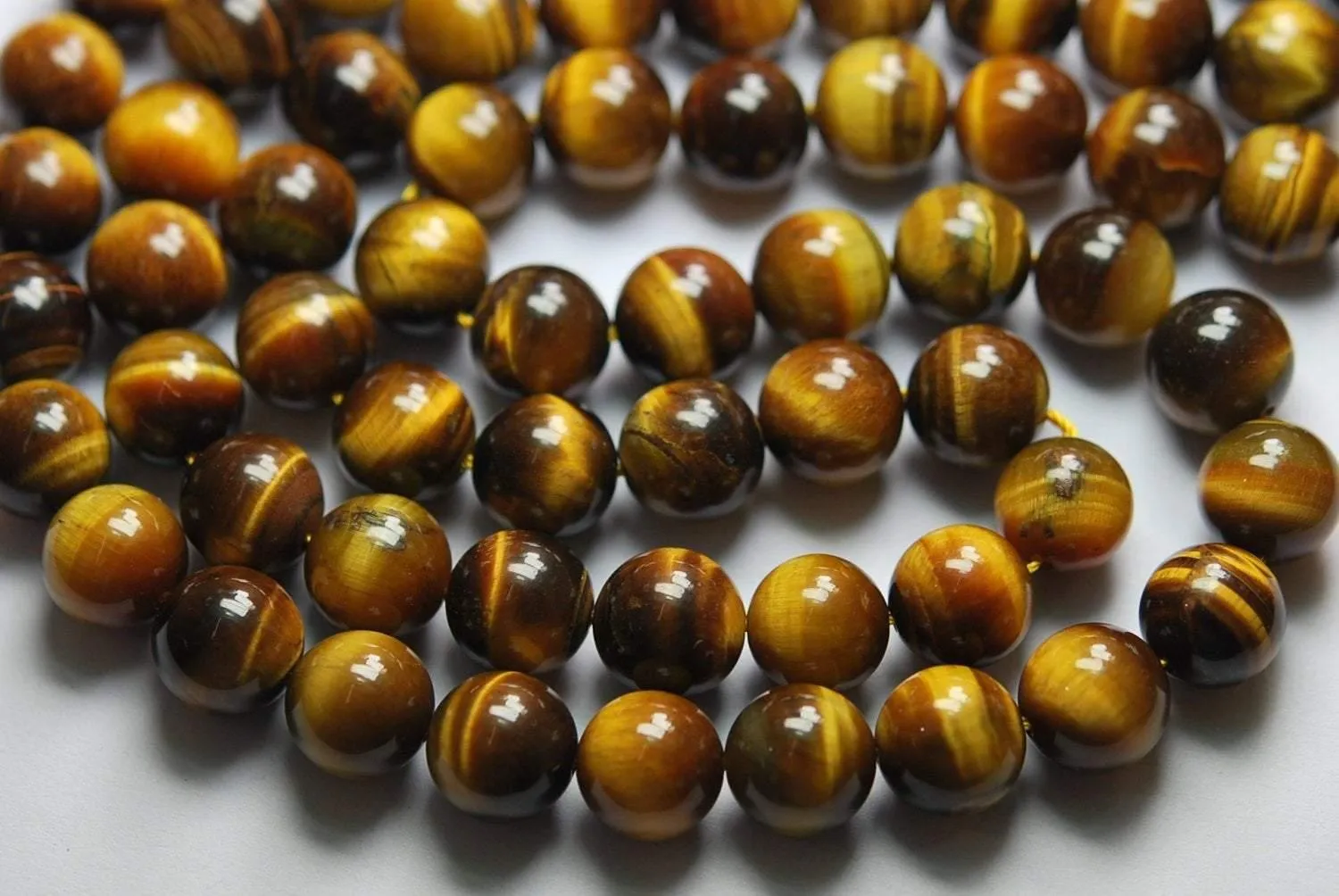 7 Inch Strand, Finest Quality,Tiger Eye Smooth Round Balls Beads, 12-12.5mm Size