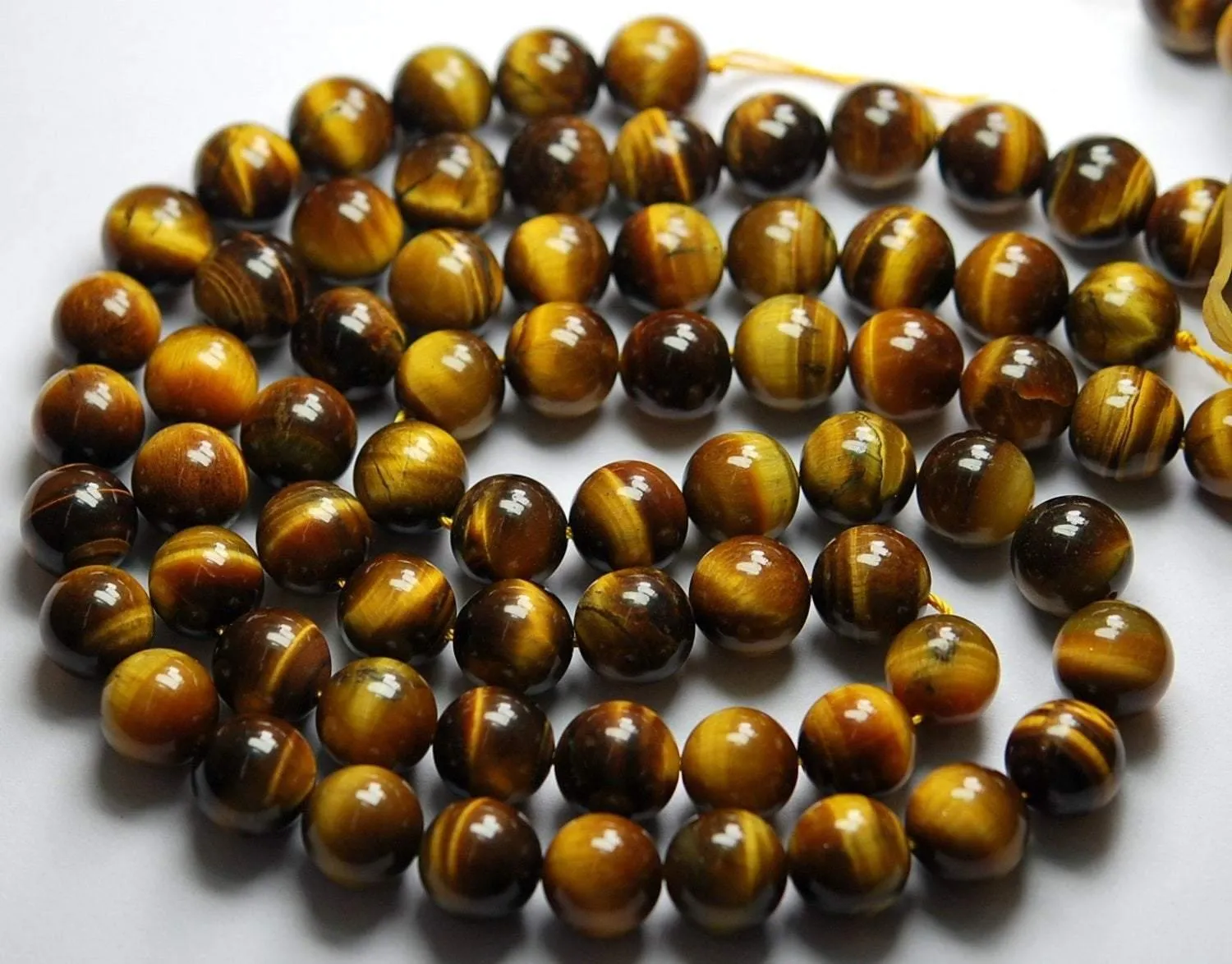 7 Inch Strand, Finest Quality,Tiger Eye Smooth Round Balls Beads, 12-12.5mm Size