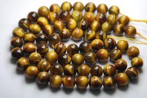 7 Inch Strand, Finest Quality,Tiger Eye Smooth Round Balls Beads, 12-12.5mm Size