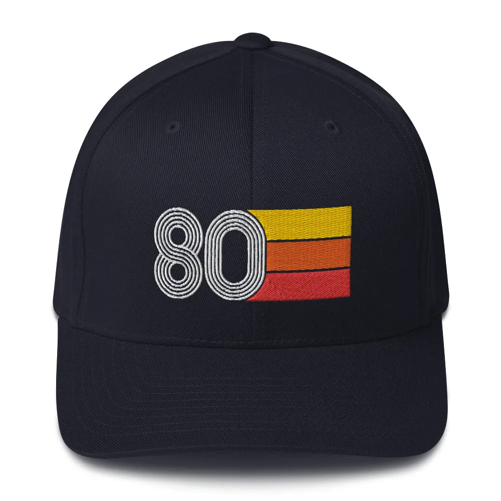 80 1980 fitted baseball cap