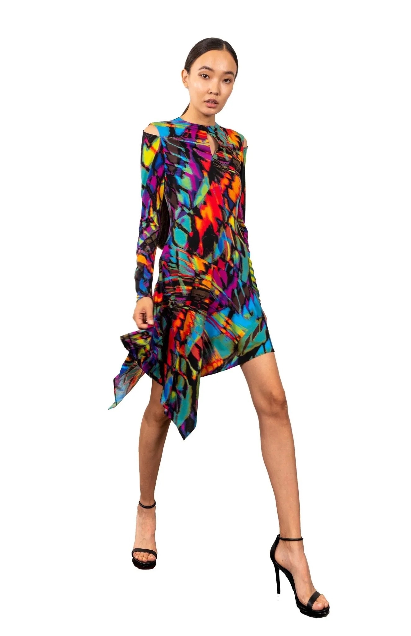 Aerope Papillon | Long Sleeve Jersey Dress