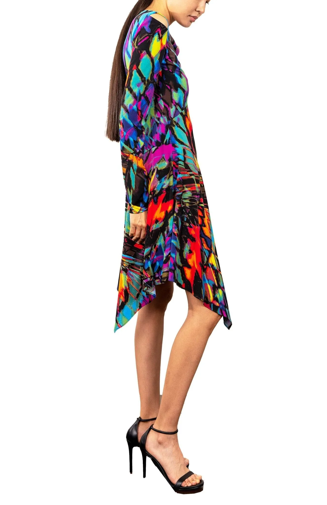 Aerope Papillon | Long Sleeve Jersey Dress