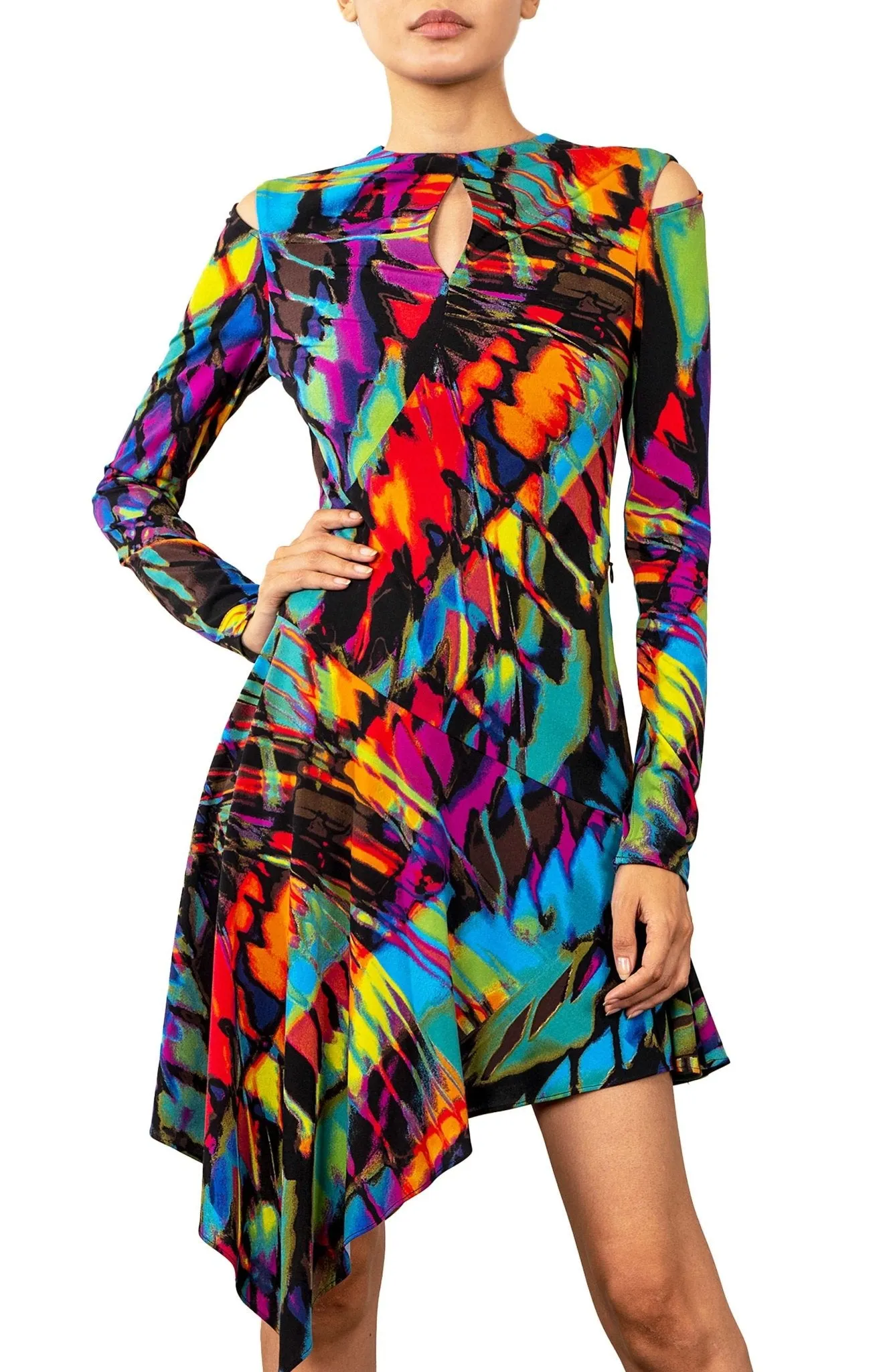 Aerope Papillon | Long Sleeve Jersey Dress