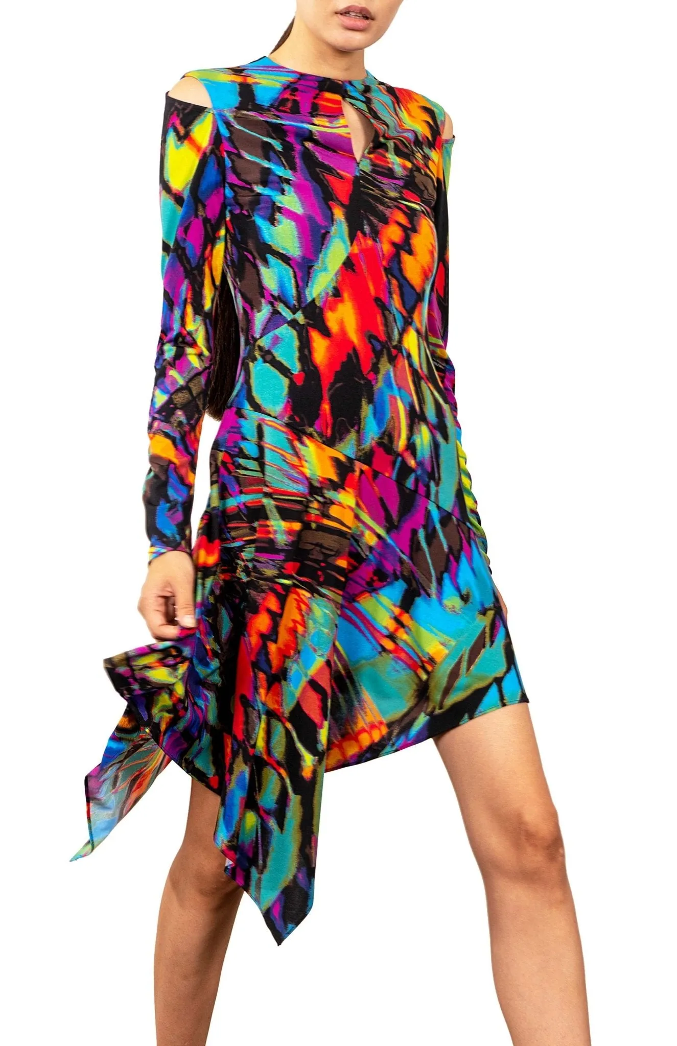 Aerope Papillon | Long Sleeve Jersey Dress