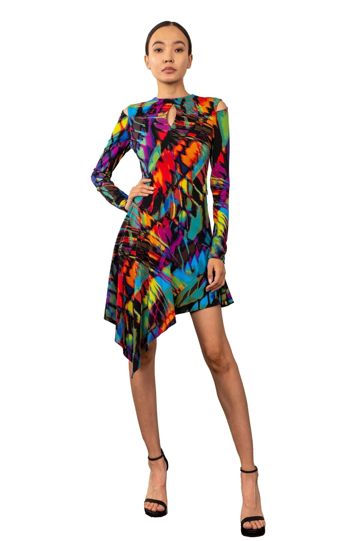 Aerope Papillon | Long Sleeve Jersey Dress