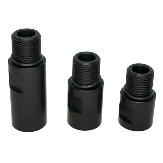 Airsoft AEG M4 Barrel Extension Set (Male 14mm CCW to Female 14mm CCW) - Black (GG02-UB02)
