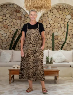 Apron Dress -  Leopard