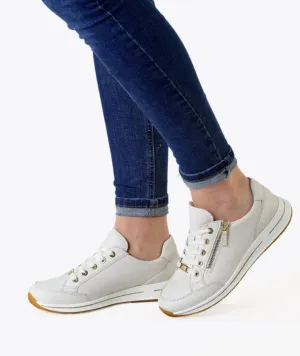 Ara - 24801 Cream Wide Fit Trainer