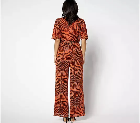 Attitudes by Renee Regular Mesh Jumpsuit