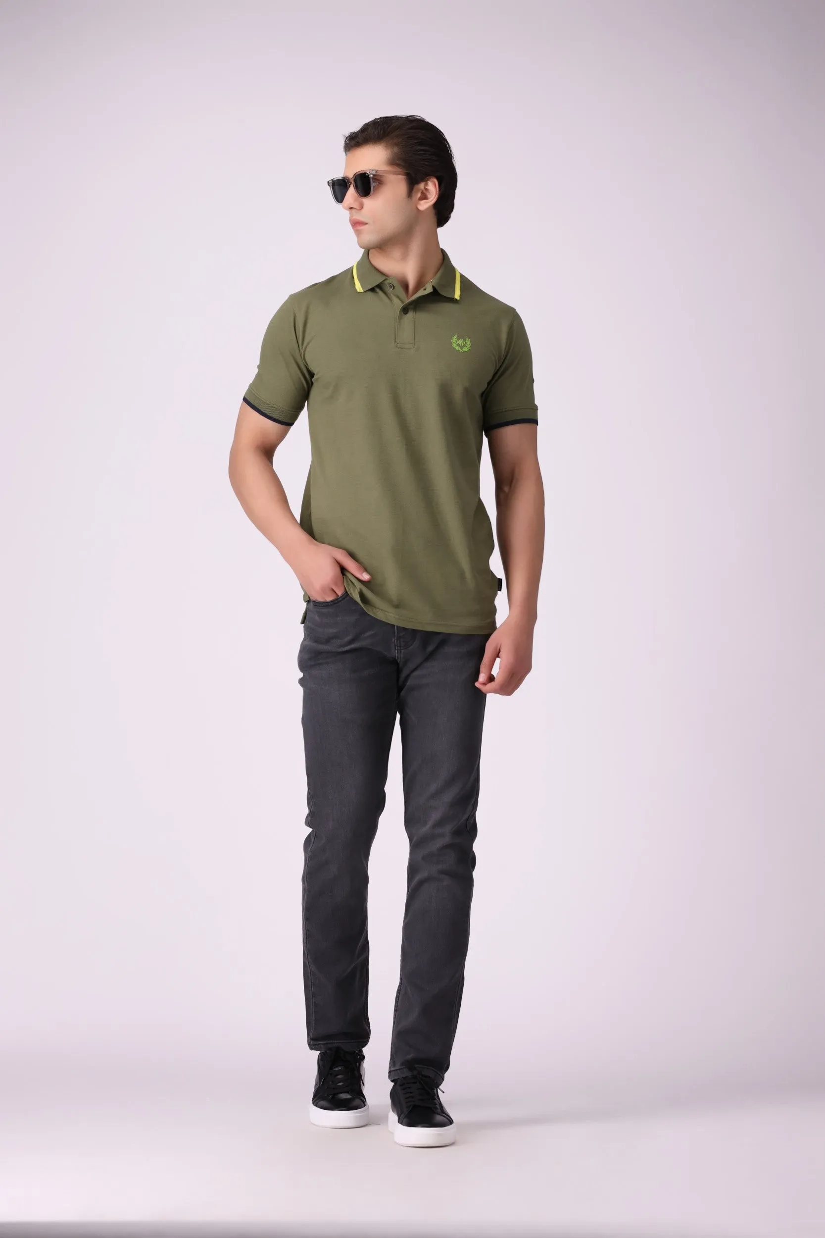 Basic Olive Polo Shirt