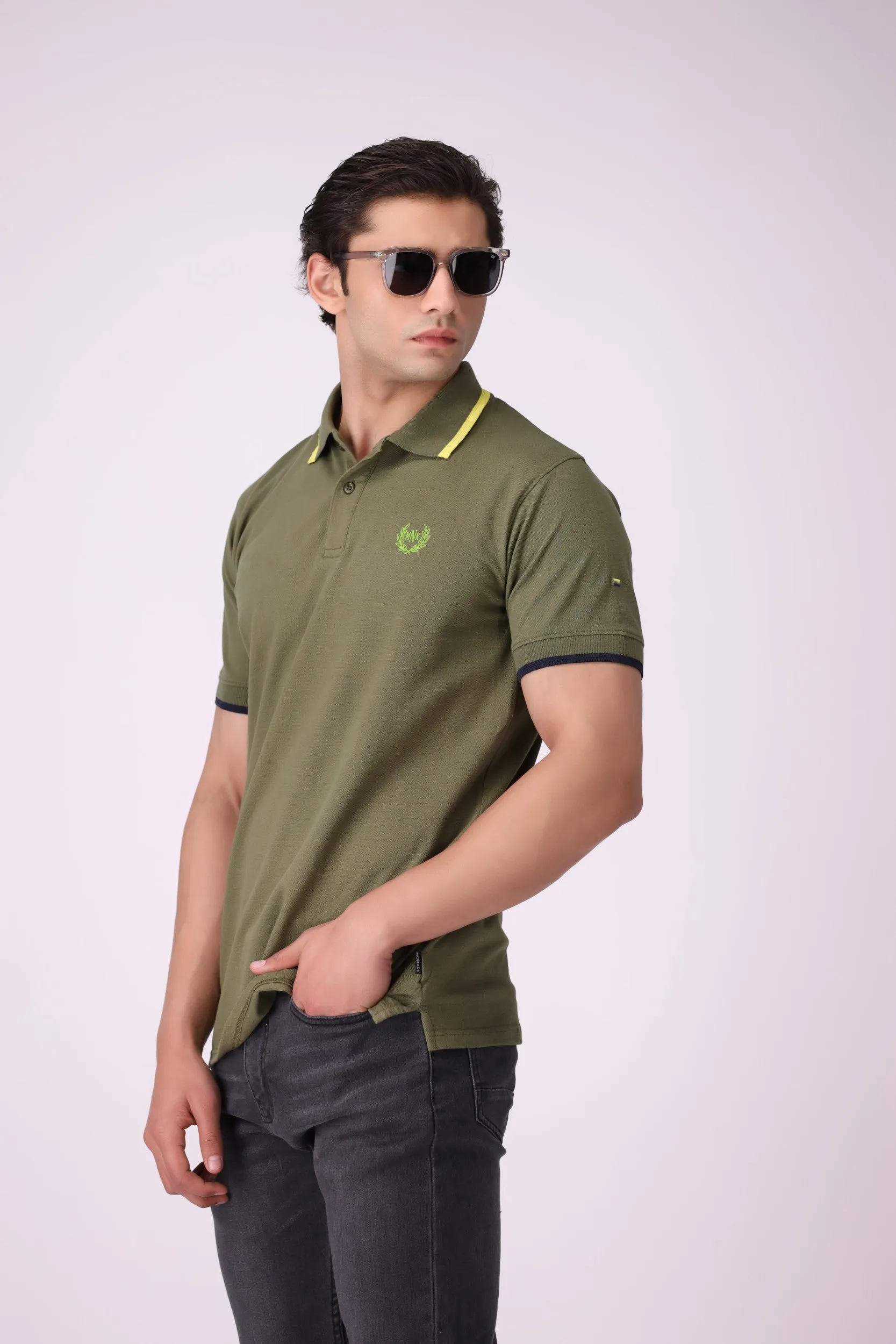 Basic Olive Polo Shirt