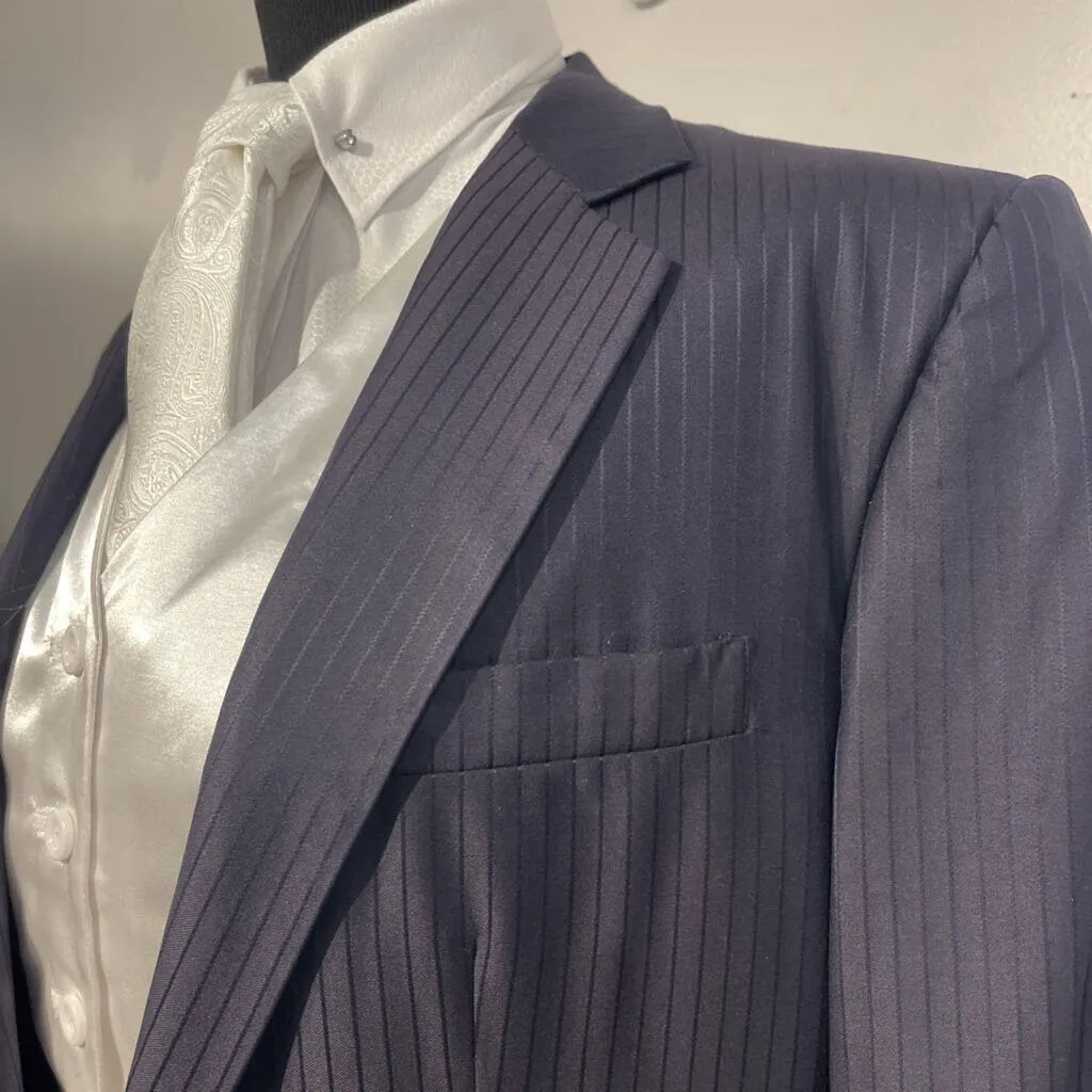Becker Brothers Navy Stripe Men's Suit