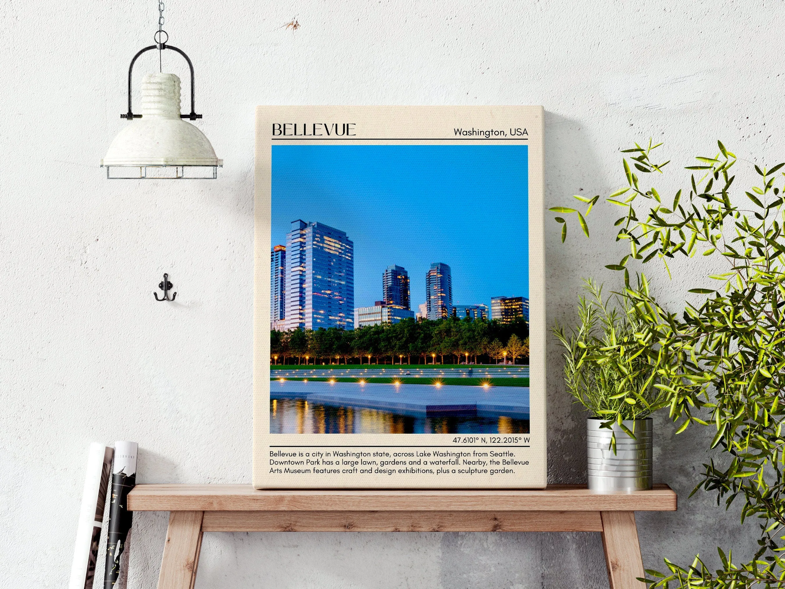 Bellevue Minimal Wall Art, Washington, USA