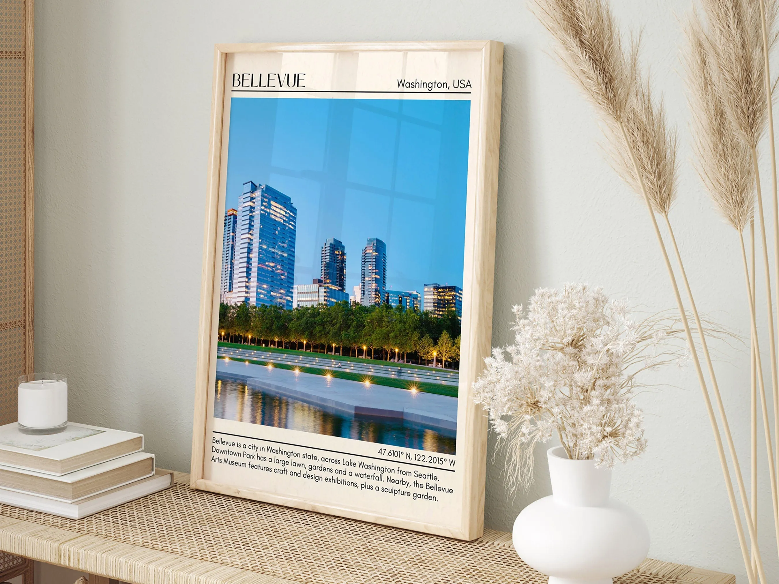 Bellevue Minimal Wall Art, Washington, USA
