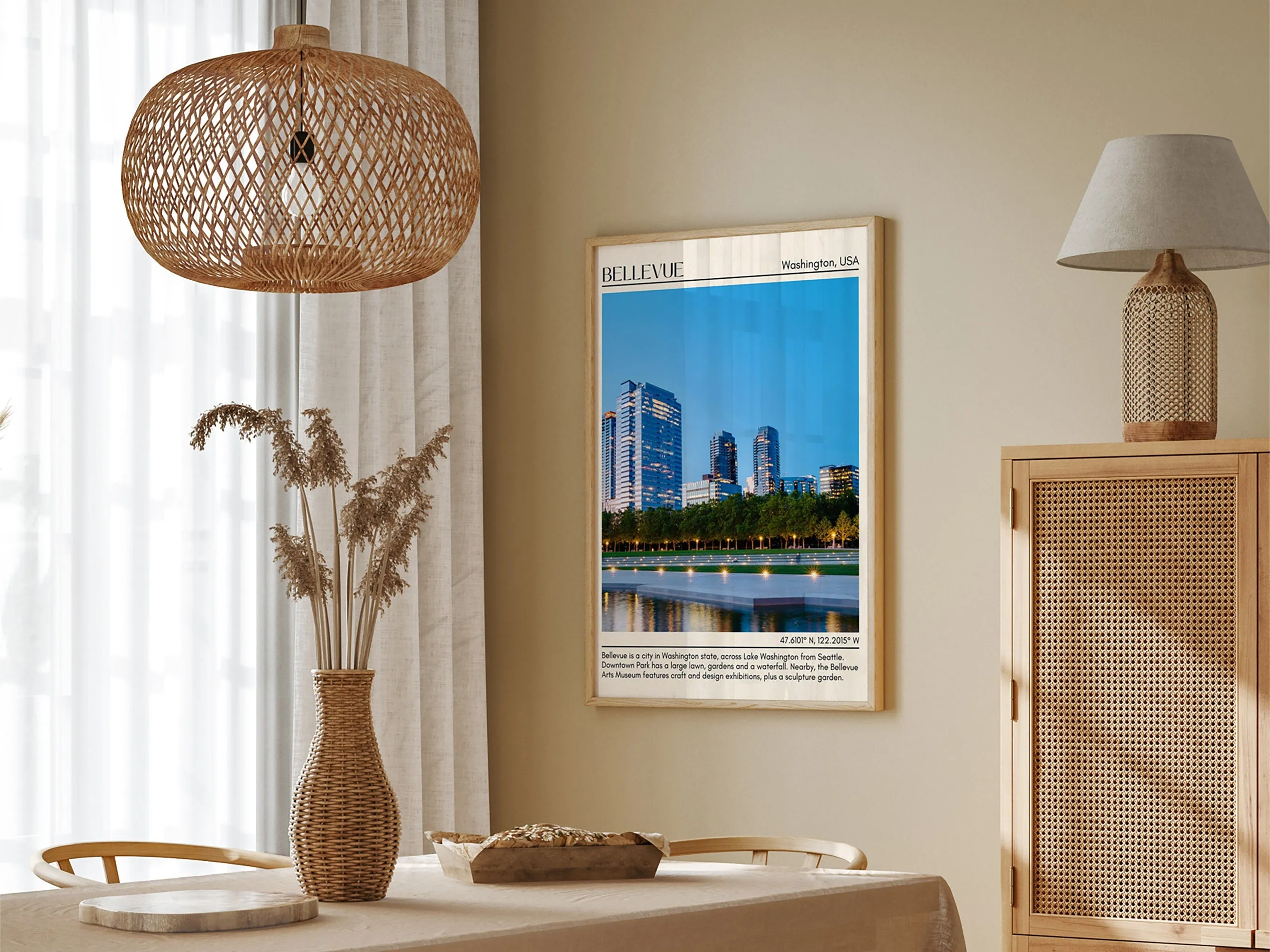 Bellevue Minimal Wall Art, Washington, USA