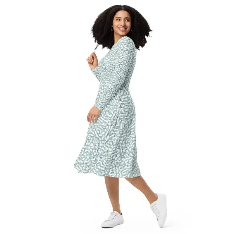 Bold Long Sleeve Midi Dress for Trendsetting Looks
