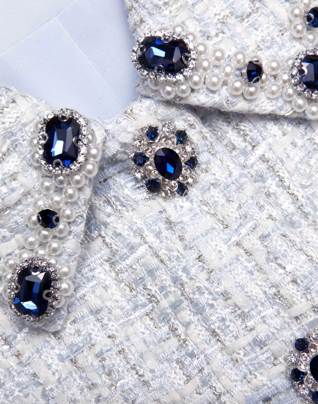 Boucle Mini Dress - Blue