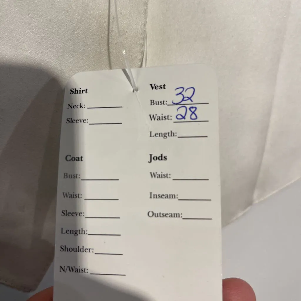 BRB Consigned White Poly Satin Vest