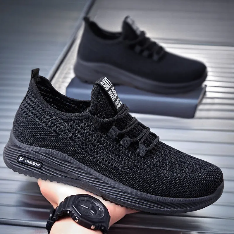 Breathable and Cushioned Slip-On Sneakers with Label Detailing