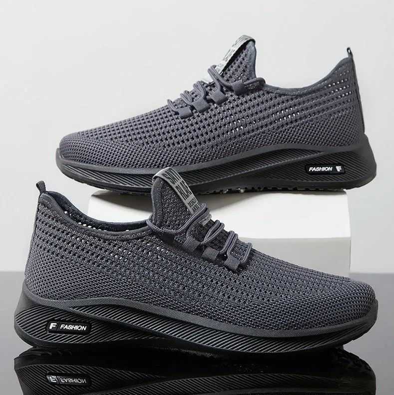 Breathable and Cushioned Slip-On Sneakers with Label Detailing