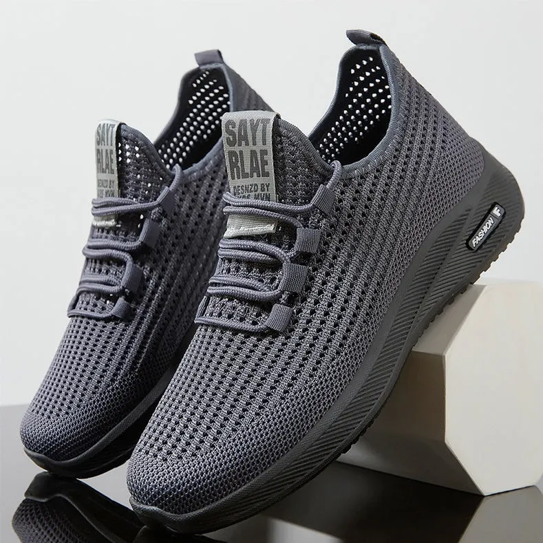 Breathable and Cushioned Slip-On Sneakers with Label Detailing