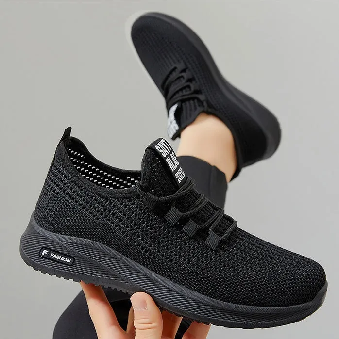Breathable and Cushioned Slip-On Sneakers with Label Detailing