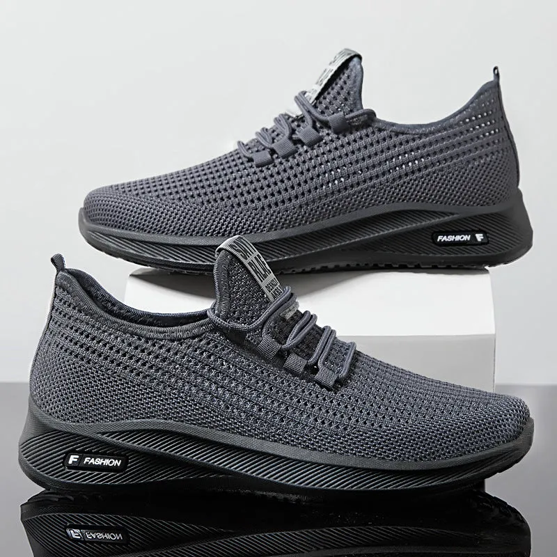 Breathable and Cushioned Slip-On Sneakers with Label Detailing