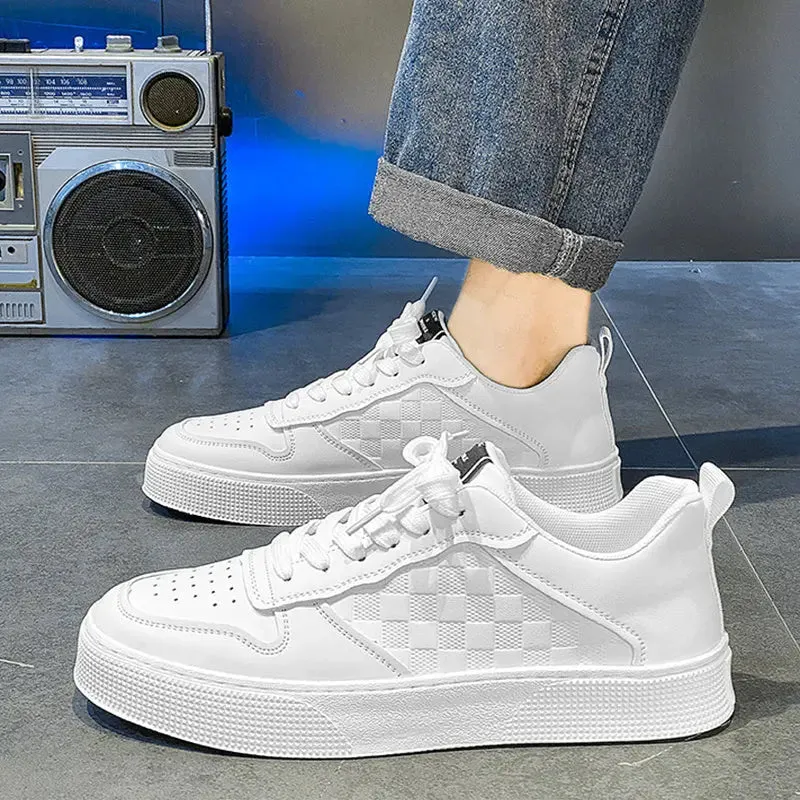 Breathable Plaid Casual Shoes