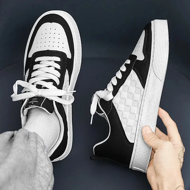 Breathable Plaid Casual Shoes