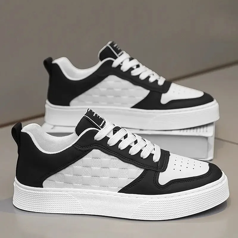 Breathable Plaid Casual Shoes