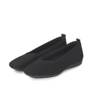 BUSSOLA VENUS BLACK KNIT BALLET FLAT