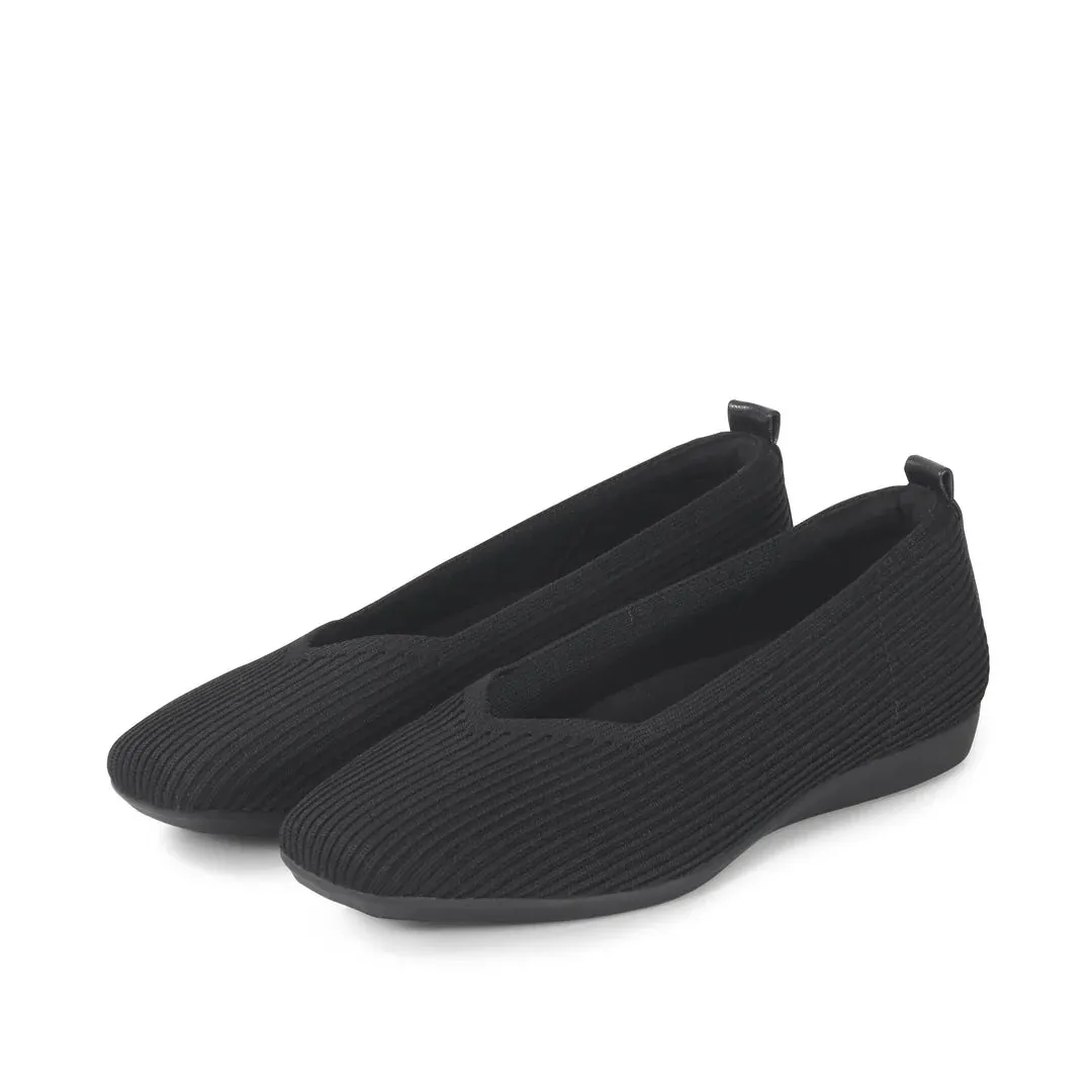 BUSSOLA VENUS BLACK KNIT BALLET FLAT