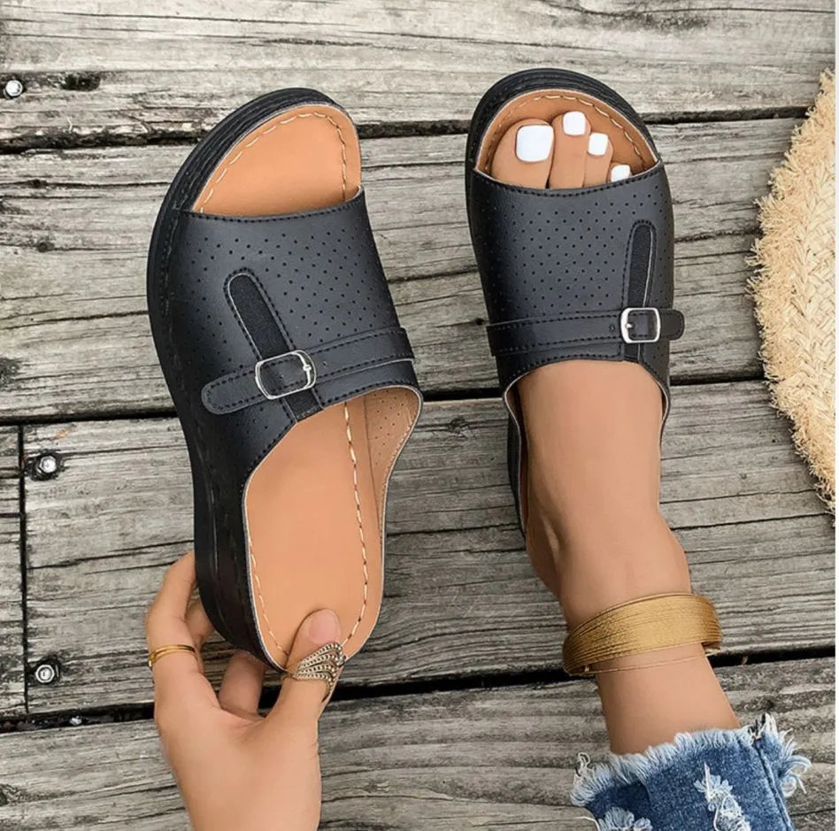 Comfortable open-toe sandals with soft soles for women