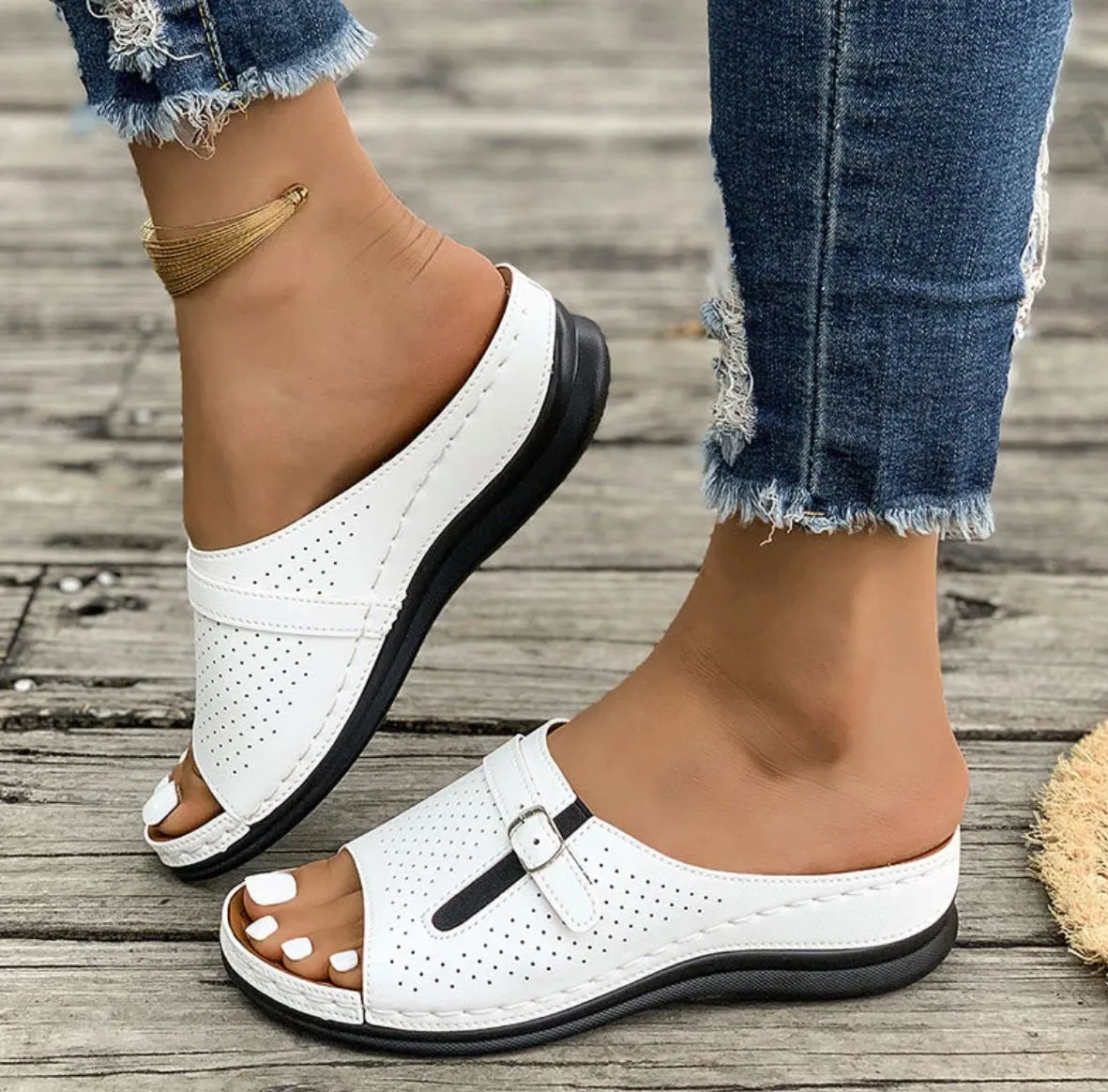 Comfortable open-toe sandals with soft soles for women