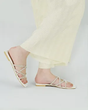 Criss Cross Studded Flats