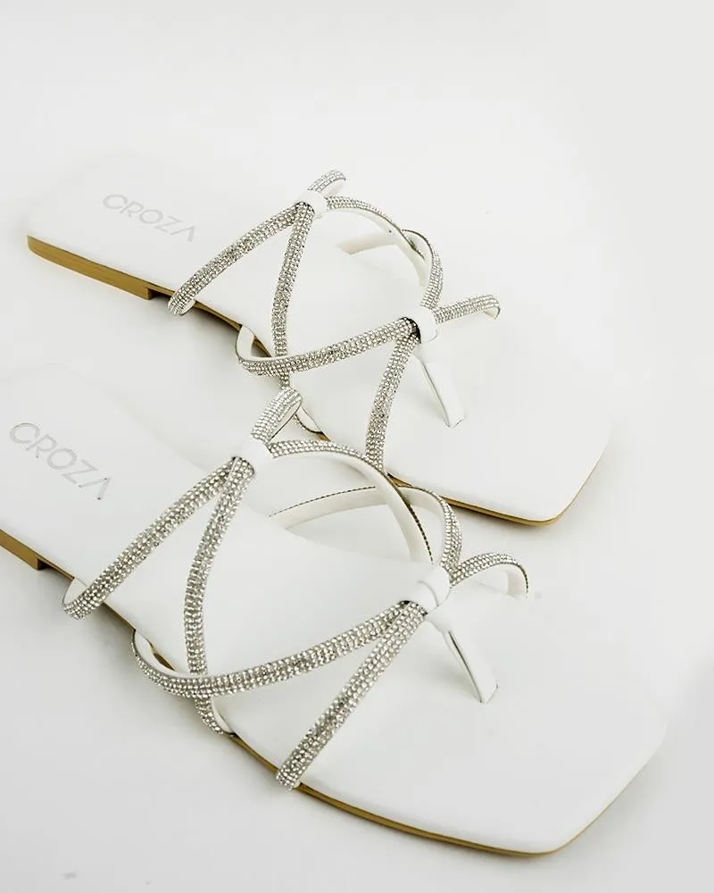 Criss Cross Studded Flats