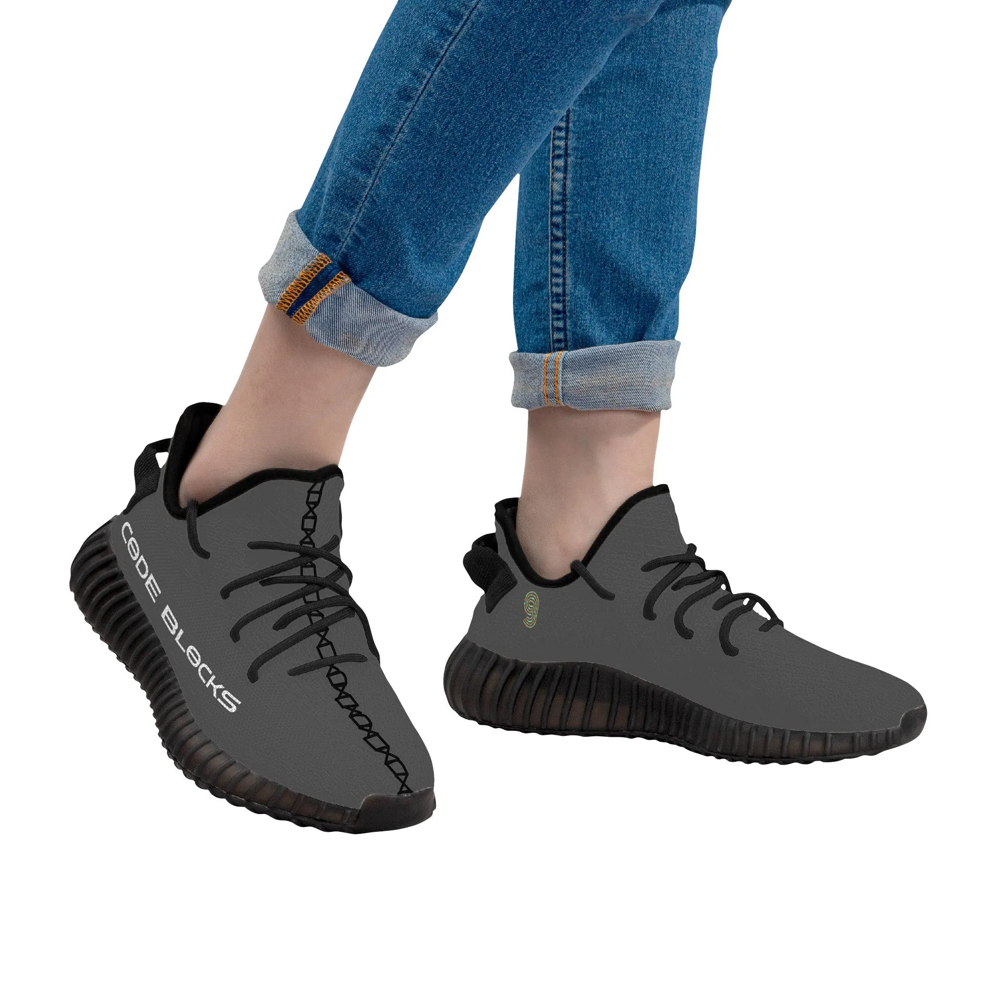 D14 Breathable Mesh Knit Sneaker - Black