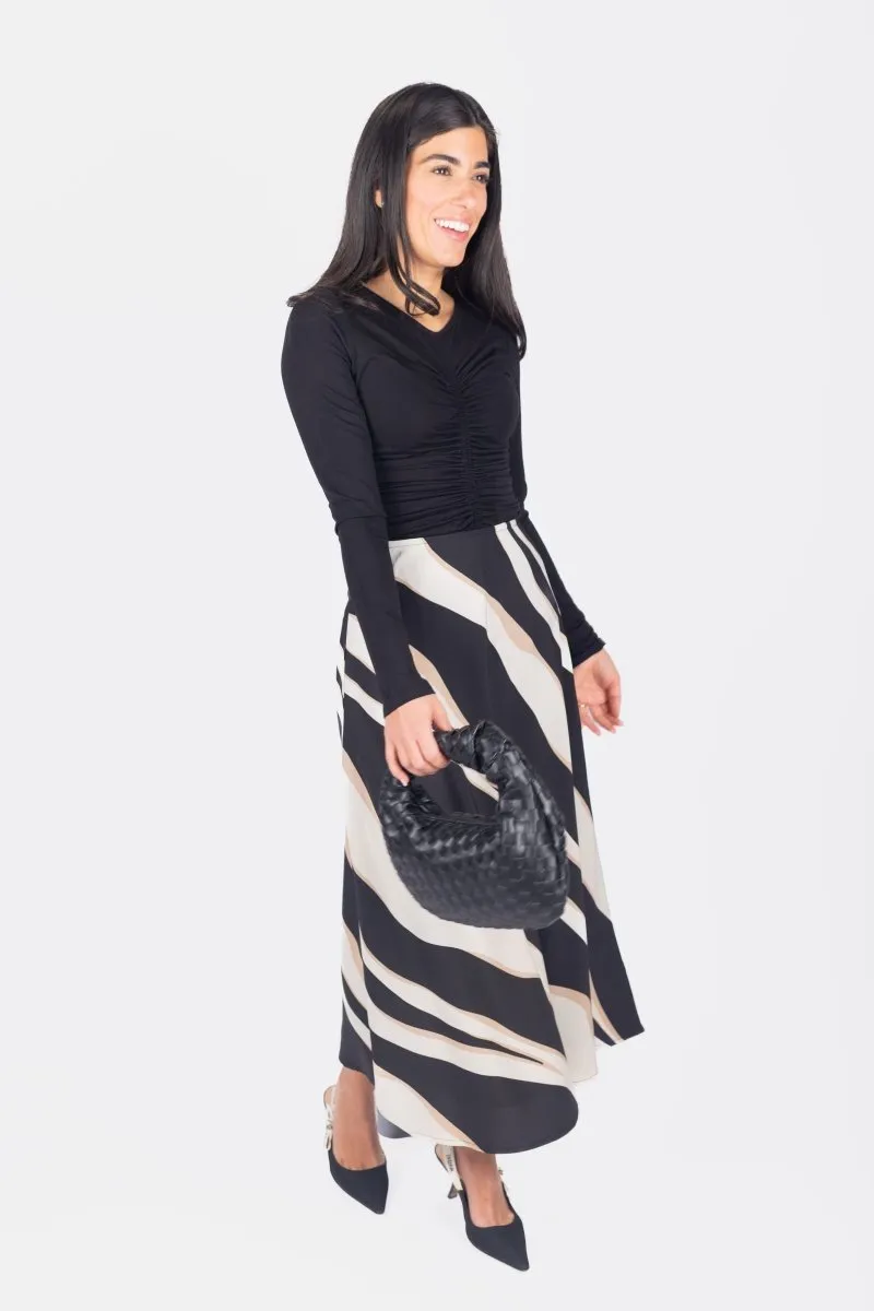 DAKOTA SKIRT (BEIGE/BLACK)