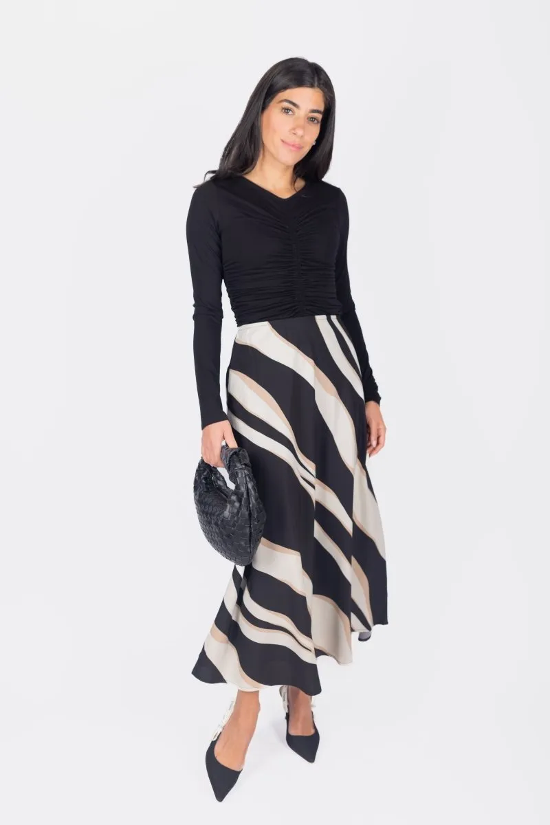 DAKOTA SKIRT (BEIGE/BLACK)