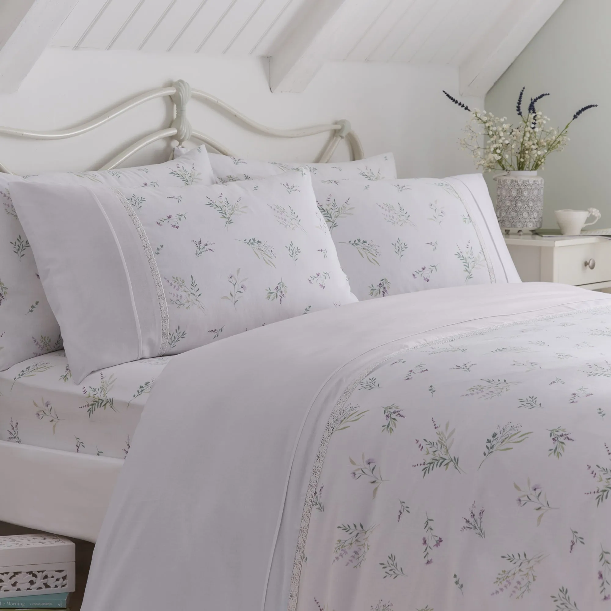D&D Chloe Fitted Bed Sheet Set (28cm) - Lilac