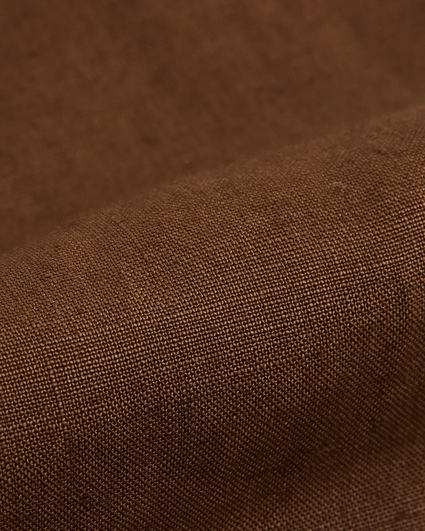 Dark Tan Double Pleat Linen Trousers
