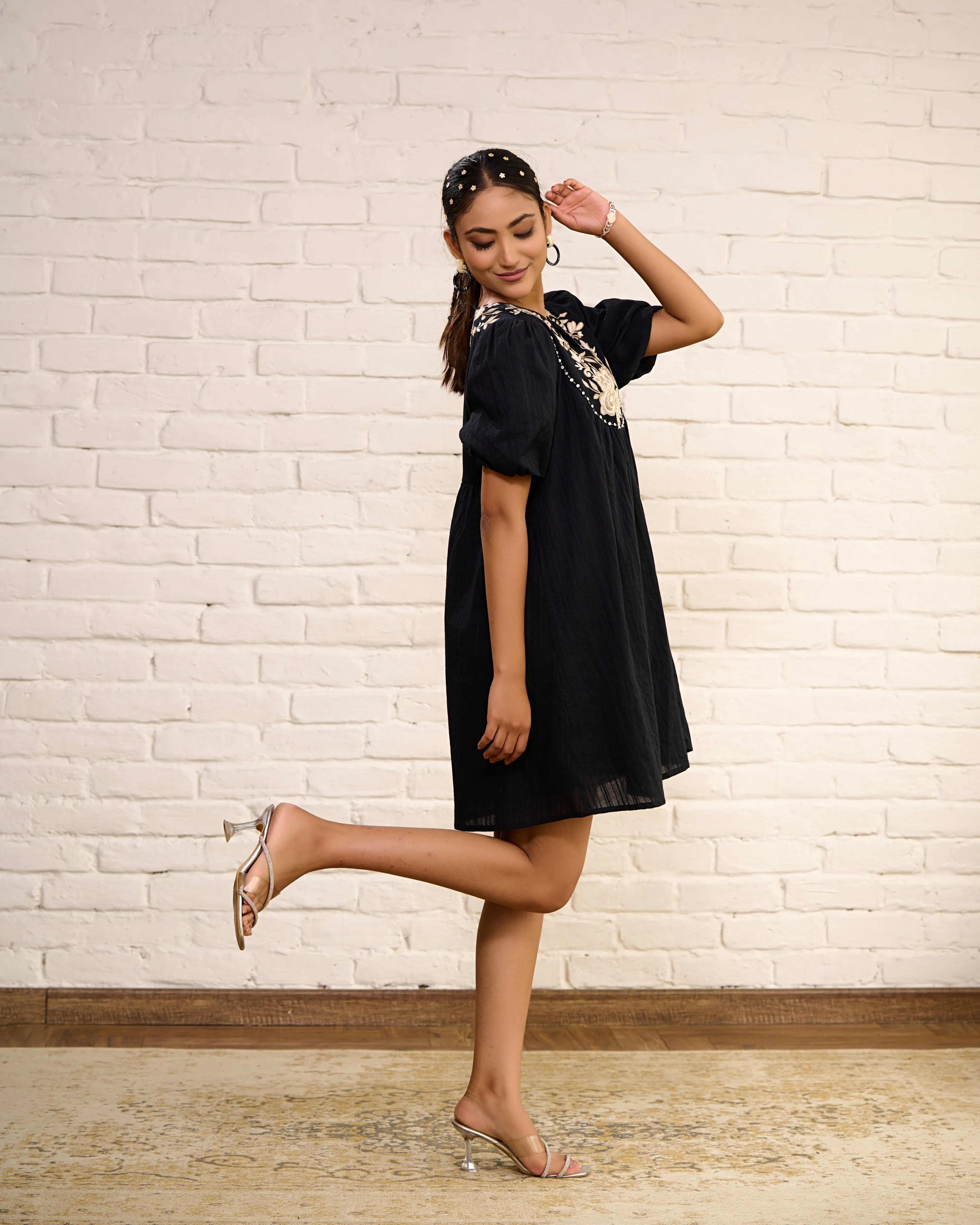 Designer Black Mini Dress