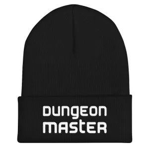Dungeon Master DM Modern White Cuffed Beanie / Tuque