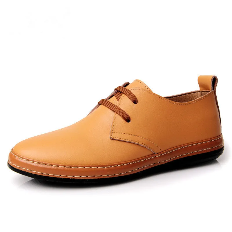 Fashion Genuine Leather Men Shoes Original Summer Flats Casual Breathable Oxfords Shoes For Men