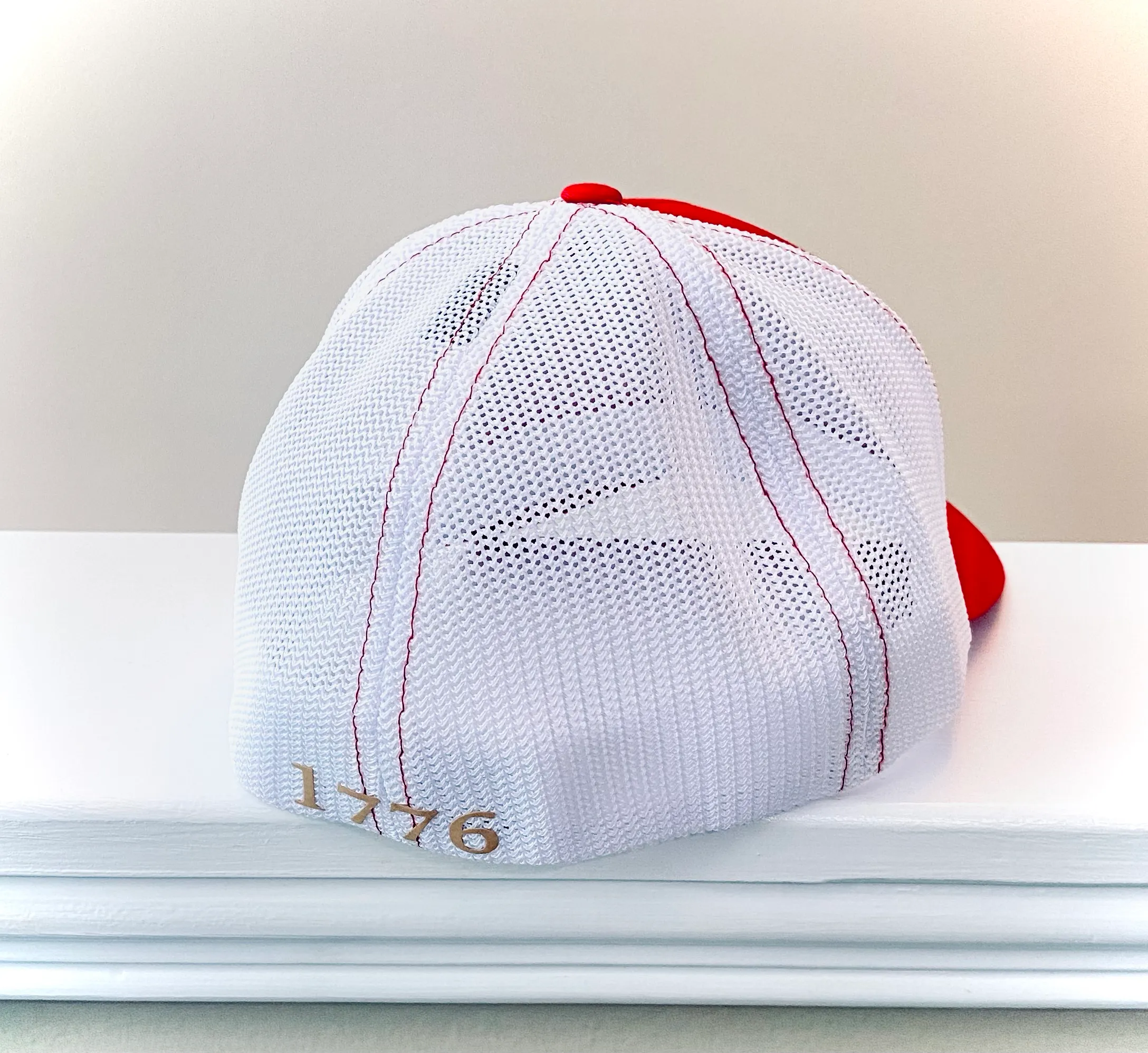 FlexFit Red White Leather Patch