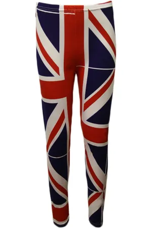 Full Length UK Flag Print Leggings