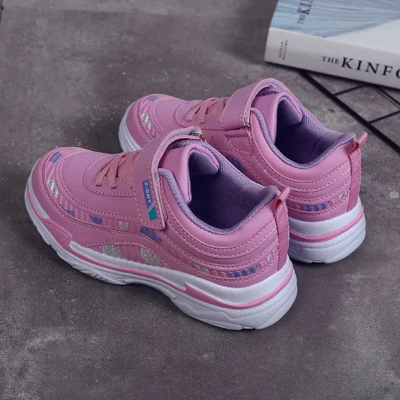 Girls Sport Shoes Waterproof Running Shoes Kids Sneakers Breathable Antislip Children Shoes