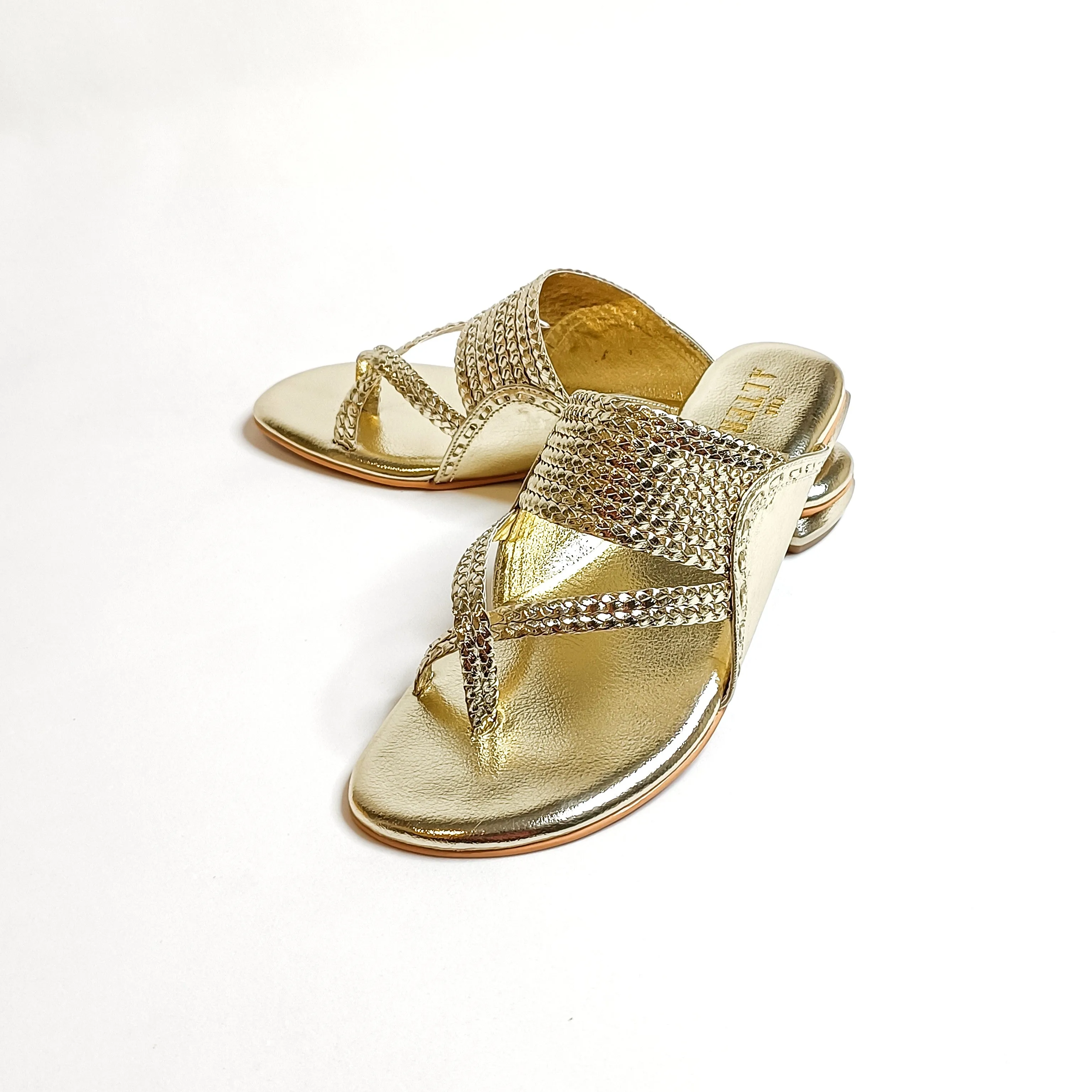 Gold Braided Flats